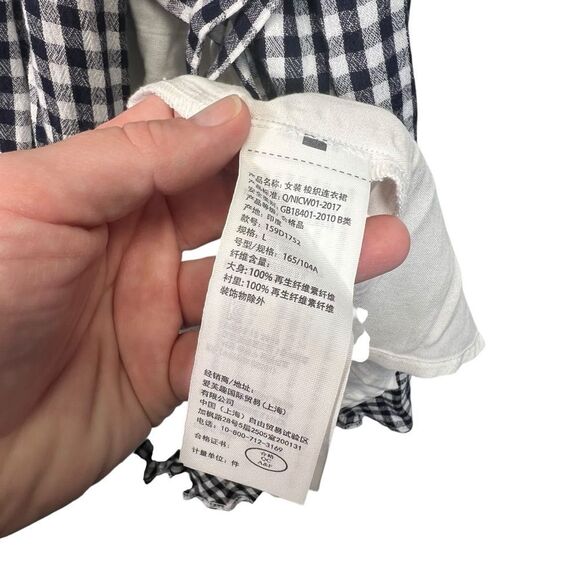 Abercrombie & Fitch black and white gingham wrap dress. L dress - Picture 10 of 16